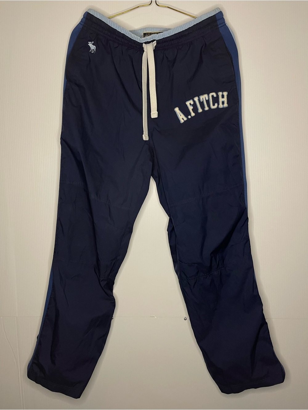 Abercrombie & Fitch Navy Joggers with Light Blue Trim